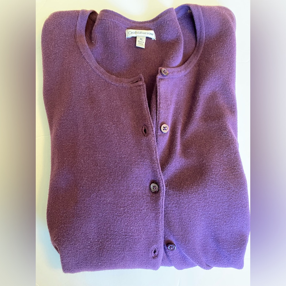 Purple Croft and Barrow Cardigan
